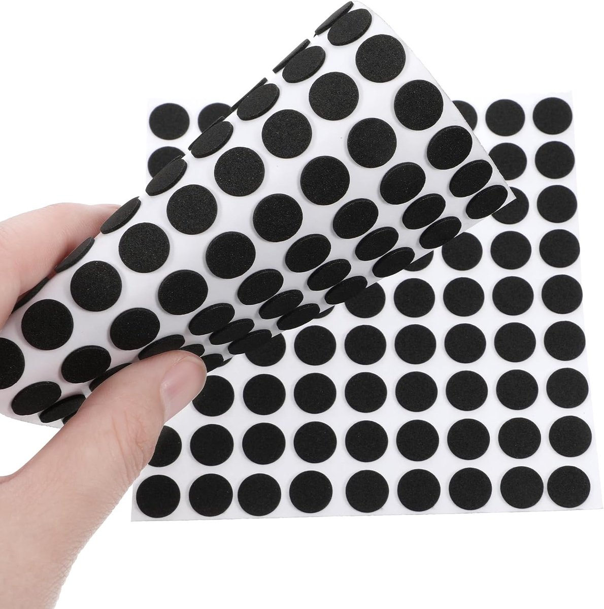 261 stuks mini schuimviltpads, zelfklevende pads meubels vilten pad ronde diameter 3/8 inch diameter zelfklevend kastkussen stippen voor kastdeuren meubels bureaus vloerladen zwart