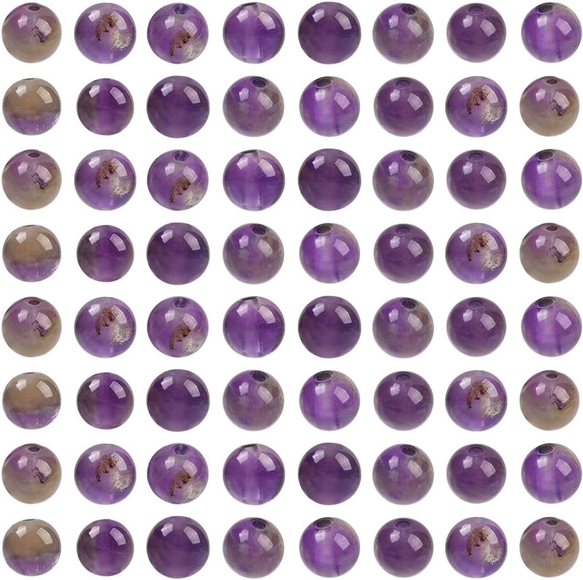 Kralen natuurlijke ronde gladde edelsteen kralen paarse kristallen edelstenen spacer amethisten steen benodigdheden voor sieraden maken armbanden