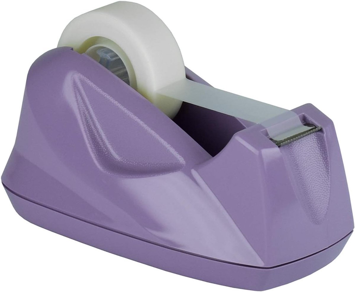 Tape Dispenser Premium Plakbandhouder Tafelplakband met Anti-Slip (Paars Kleur)