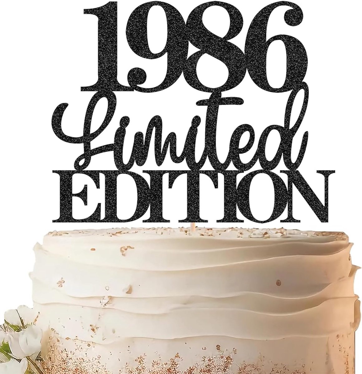 Oplage 1986 Taarttopper Zwart Glitter Vrolijke 40e Verjaardag Feest Taart Versiering Accessoires Om Te Toasten Op 40 Jaar Vlaggenlijn Decoratie Voor