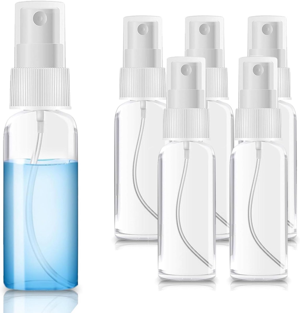 Lege Sprayfles – Herbruikbare Mini Vernevelflessen met Fijne Nevel – Transparante Flessen voor Parfum, Water & Reinigingsmiddelen (20, Milliliter)