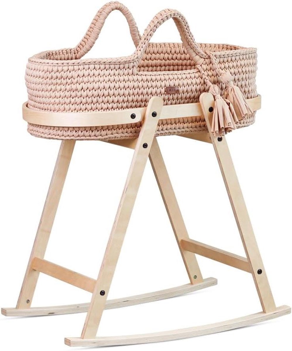 Handgehaakte Mozeswieg Op Houten Frame