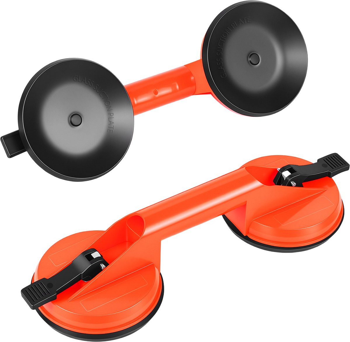 Glazen Zuignap, 4,6in Set van 2 Draagvermogen 66 lbs, Vacuümzuignap Voor Het Tillen Van Glas, Graniet, Tegels, Metaal en houten panelen