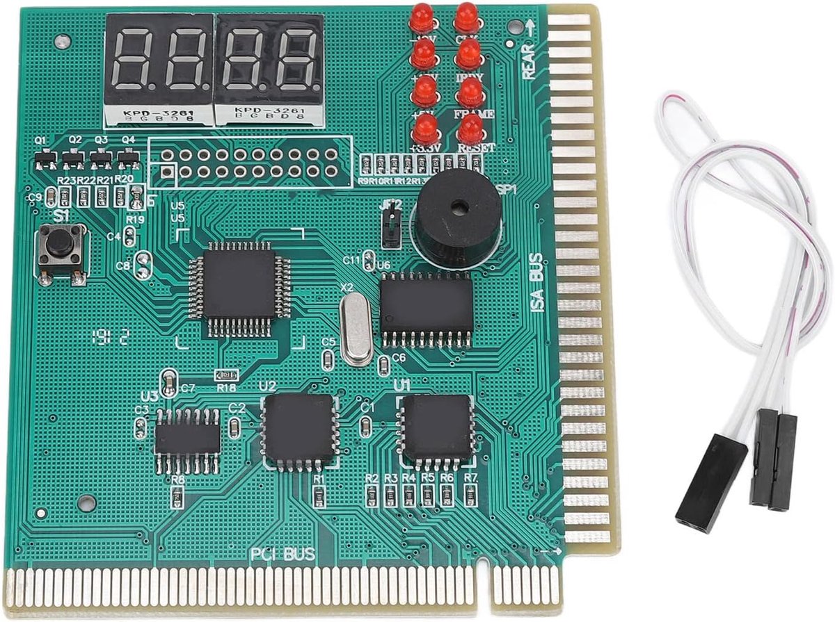 Computer Moederbord Analyzer, PC Diagnosekaart 4-cijferige Standaard PCI ISA Poort Dual POST Code Display Desktop Diagnosekaart