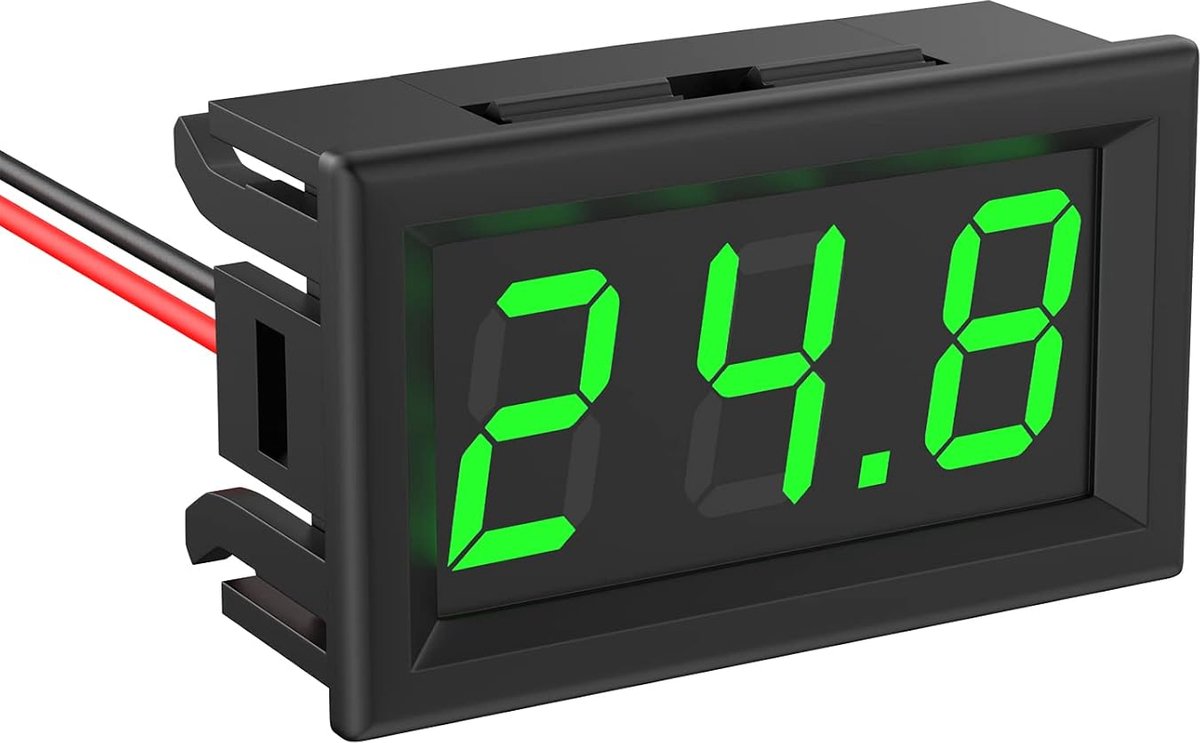 monitor DC 5 V ~ 120 V mini digitale voltmeter 0,56 inch 2-draads volt spanningstester led-display voor voertuig, vrachtwagen, motorfiets, boot (groen)
