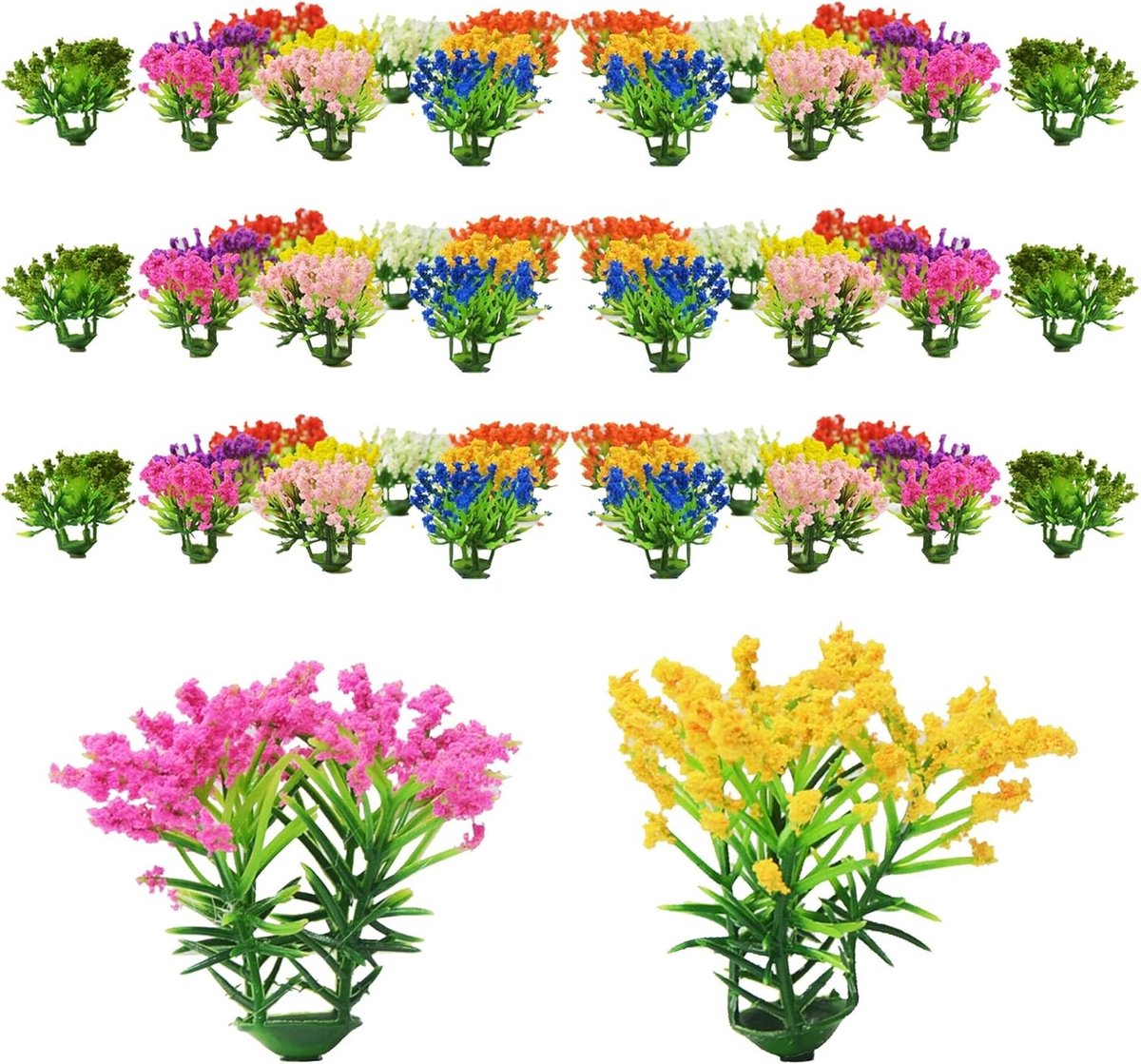 10 Kleuren 3cm Bloem Vegetatie Model Maken Groepen Gras Tufts Statische Landschap Model DIY Miniatuur voor Landschapsontwerp en Diorama Accessoires