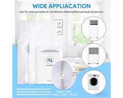 SnelShoppen - EGNBU 500 cm Raamafdichting voor Mobiele Airconditioners en Luchtafvoerdrogers - Geen Boren Nodig - Geschikt voor Ramen, Dakramen en Ope