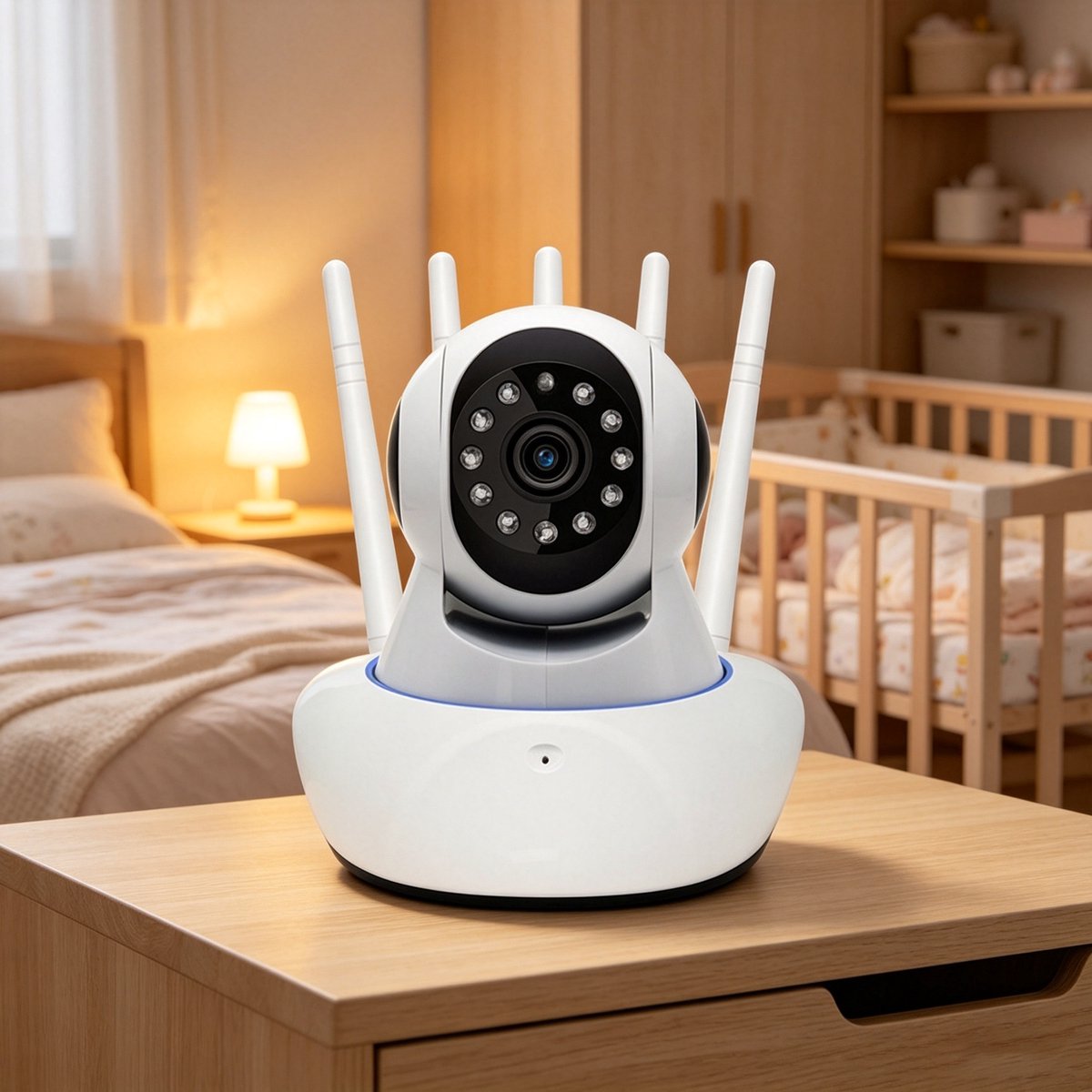 Wifi Binnencamera met PTZ-functie hoge resolutie infrarood nachtzicht beweegdetectie en tweerichtspraak realtime beeld via smartphone