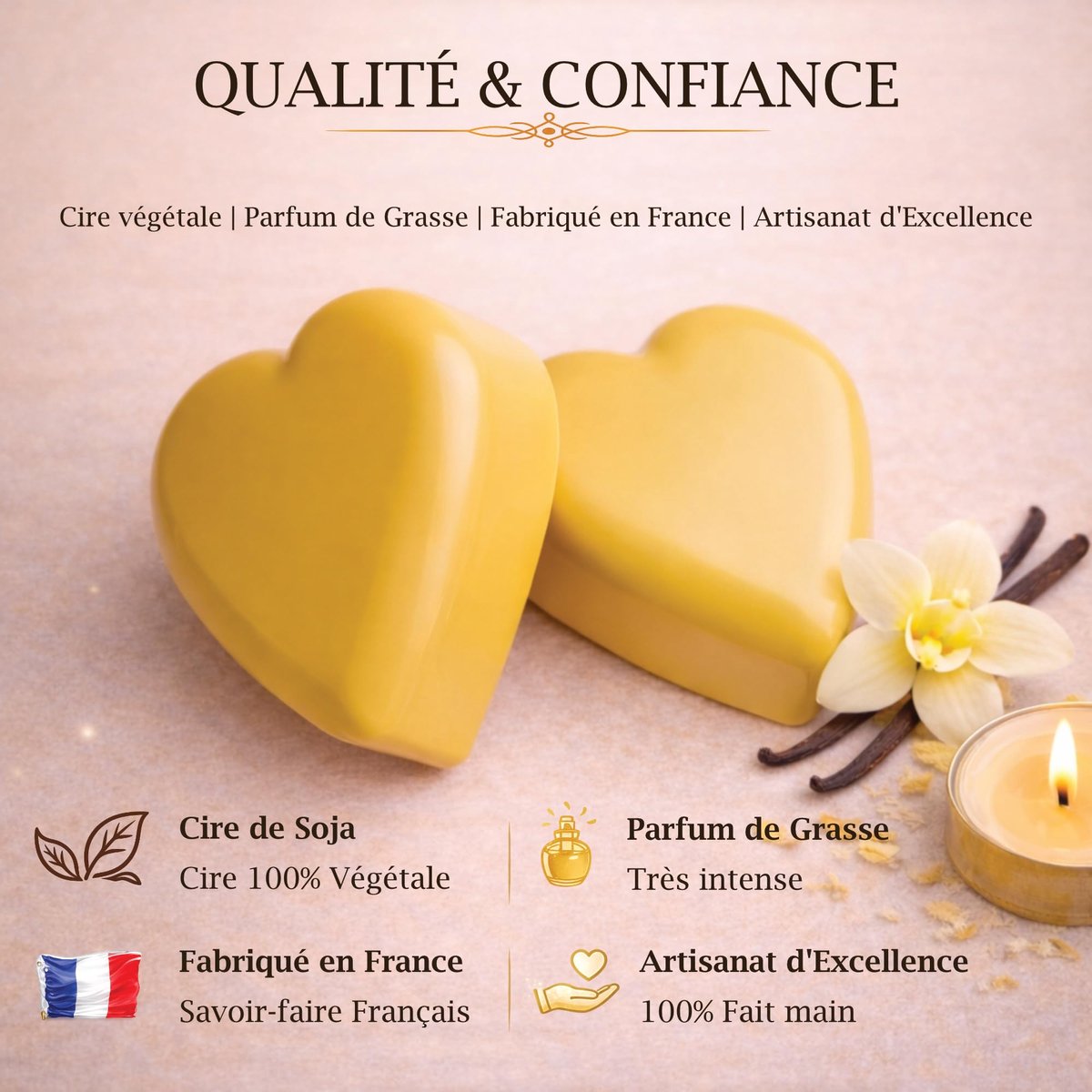 SnelShoppen - Geurfondant voor branders (12 stuks) - geurwas met vanillegeur - perfect voor theelichtkaarsen, geurbrander en elektrische brander