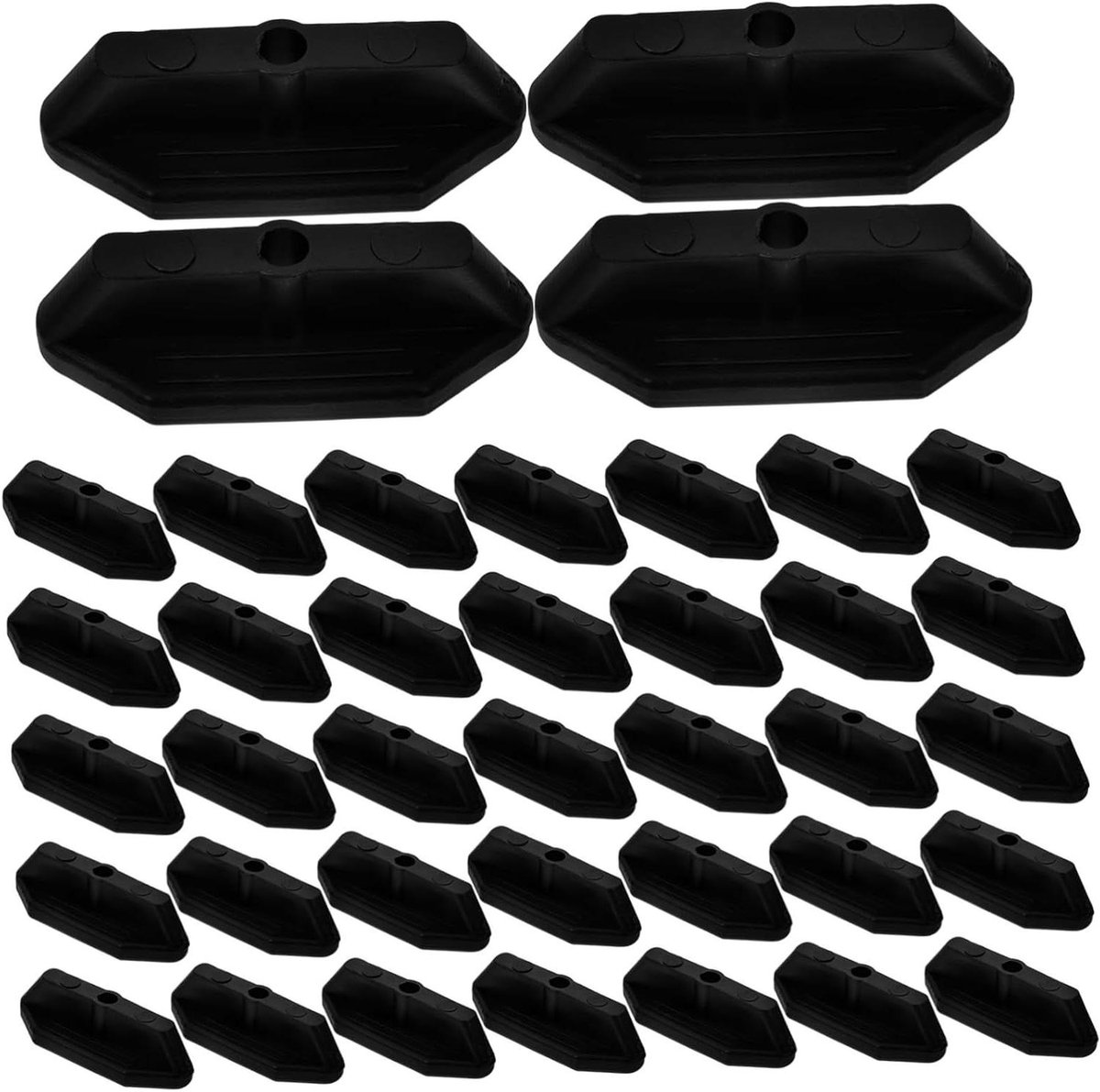 Dek Clips - Terras Bevestigingen - Vloer Installatie - Verborgen Bevestiging - 100 Stuks - Zwart