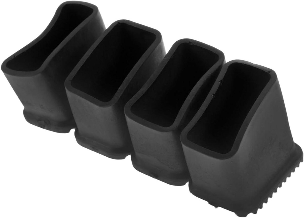 Antislip Laddervoetjes - Ladderstabilisatorpads Vervanging - Veilig Klimmen - Verbeterde Antislip Grip - 5.5 x 5 x 3 cm - Zwart