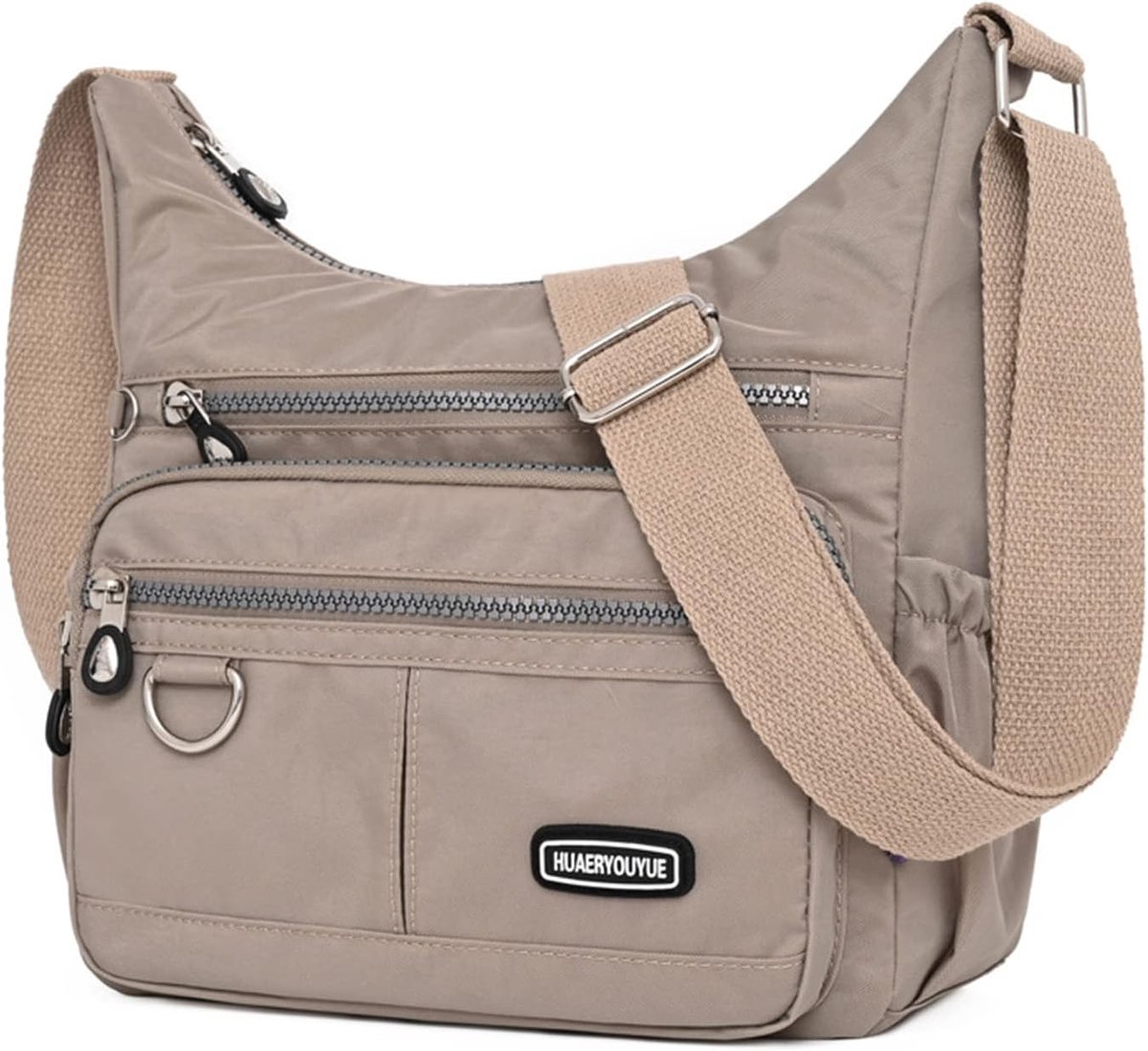 SnelShoppen - Crossbody Tassen Dames Multi-Pocket Casual Lichtgewicht Waterdichte Schoudertas 25x10x27cm - Ideaal voor Vrije Tijd, Reizen en Dagelijks