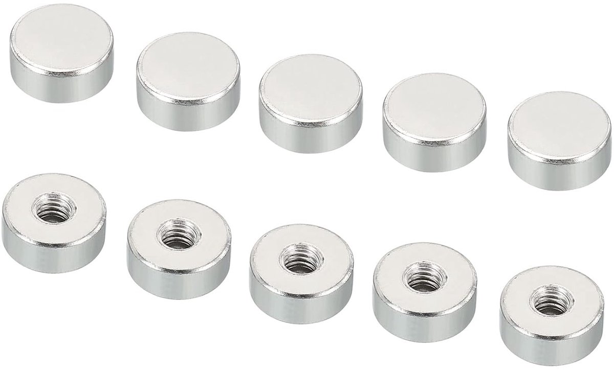 M4 10 stuks hoedmoer, cilindermoer, schroef, deksel, platte binnendraad, hardware connector, lamp, zilverkleurig