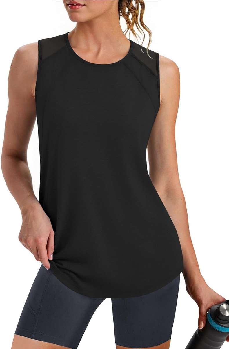 Mouwloze tanktop voor dames, licht en ademend, geschikt voor yoga, sportschool, hardlopen en andere sporten