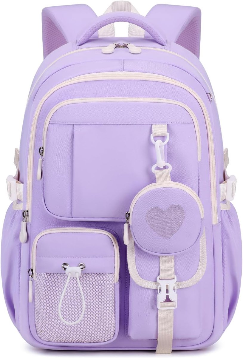 Schooltas voor meisjes, rugzak voor school, ademende en comfortabele schoolrugzak, tieners, modieuze kinderschooltas van Oxford-stof, voor meisjes van de 3e tot 5e klas