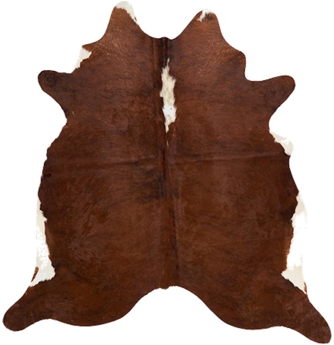 Koeienhuid Vloerkleed XXL (Extra Groot) - Bruin-wit - 246 x 237 cm - Koeienkleed / Koeienvel / Dierenvel / Dierenhuid / Koehuid Tapijt