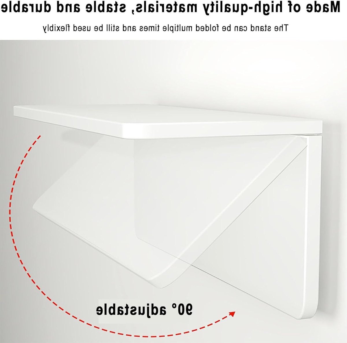 Opvouwbare Bartafel - Wandmontage Tafel - Ruimte Besparen - Installatie Zonder Boren - 40x30cm - Houtkleur
