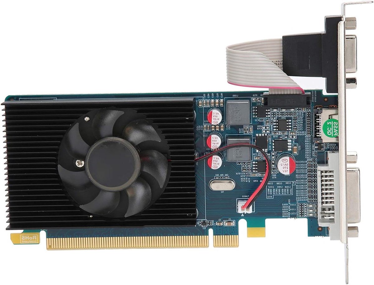 Grafische Kaart - Videokaart PC - Gaming Multimedia - 2GB DDR3 Geheugen - 64bit - Zwart