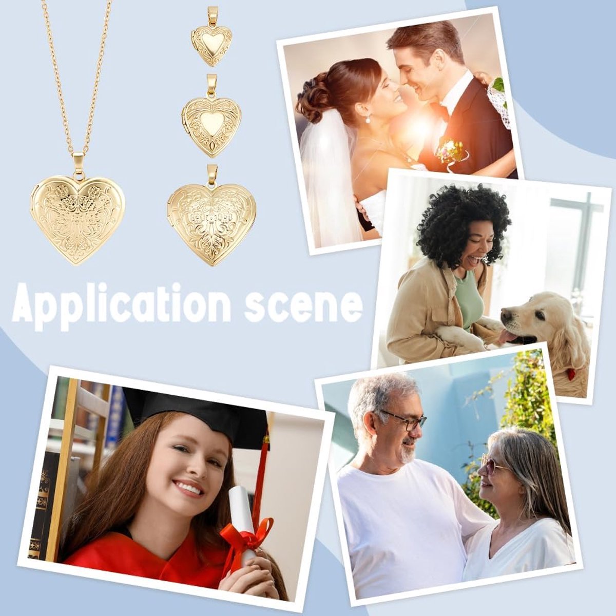 Fotolijst Charms Gouden Foto Medaillon Charm Medaillon Hangers Foto Geheugen Ketting Boeket Foto Charm voor Vrouwen Mannen Bruiloft Sieraden Maken Kits, Metaal, Edelsteen
