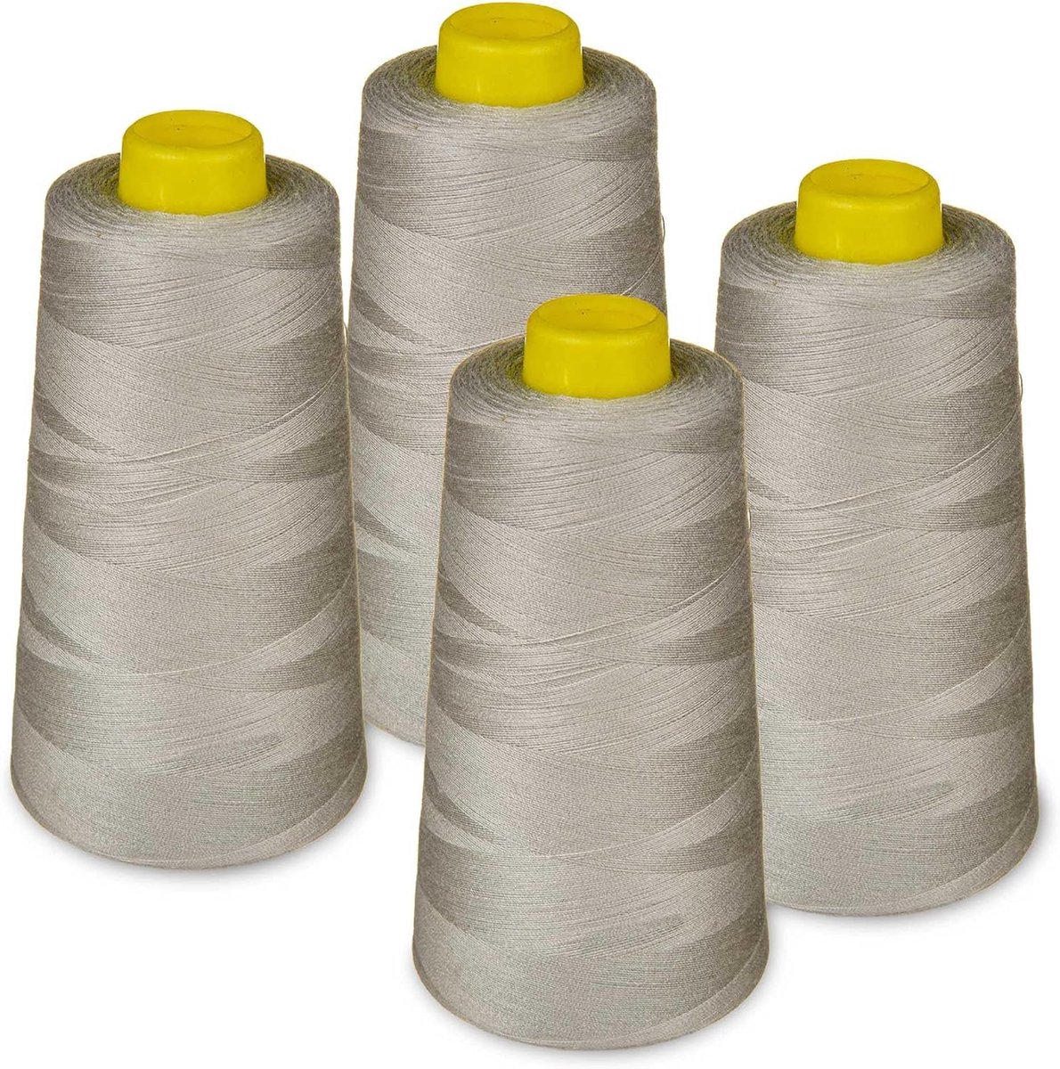 4 x Cones overlockdraad 40S/2, 3000 Yards (366 lichtgrijs)