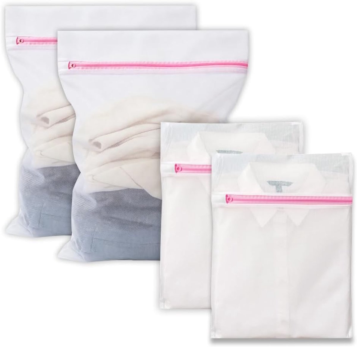 Waszakken met ritsen herbruikbare wasmachine waszak geschikt voor delicate blouse kousen ondergoed bh's lingerie reizen organizer 23 × 30 cm/30 × 40 cm