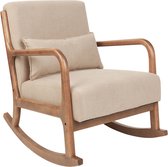 SKOVDE - Schommelstoel - Beige - Polyester