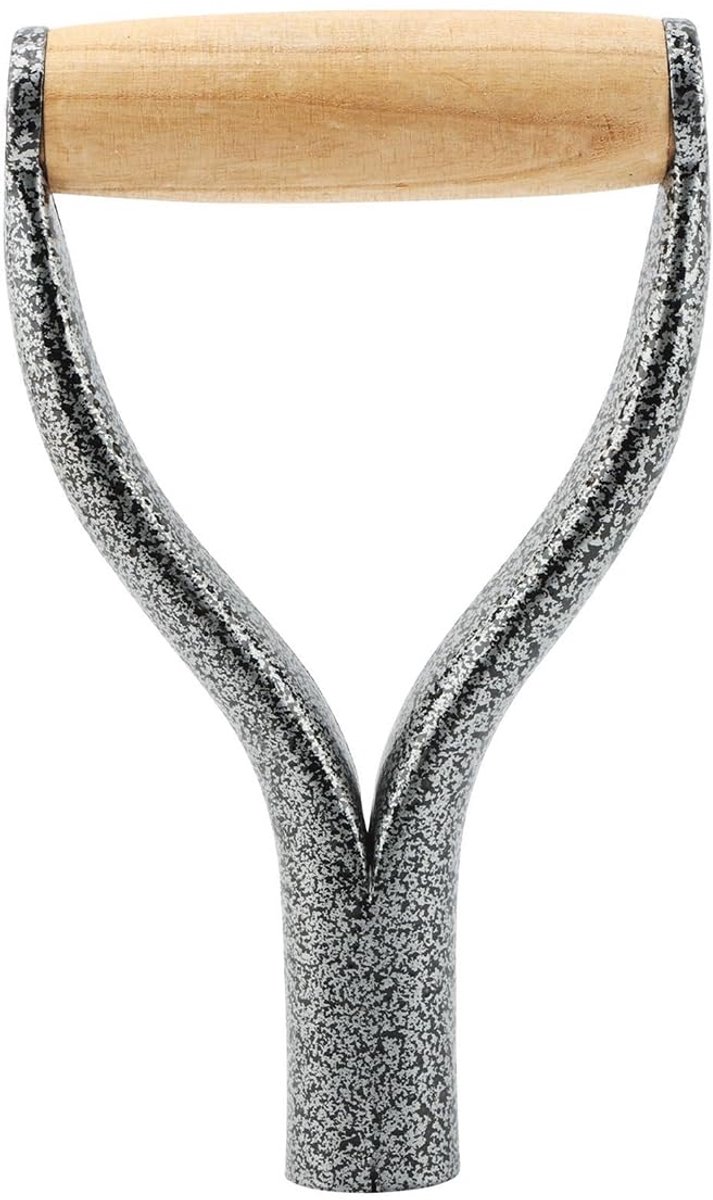 Schep Y-handgreep, met ergonomische Y-greep voor sneeuwschuivers, tuinschoppen, harken en graafgereedschappen (zilver)