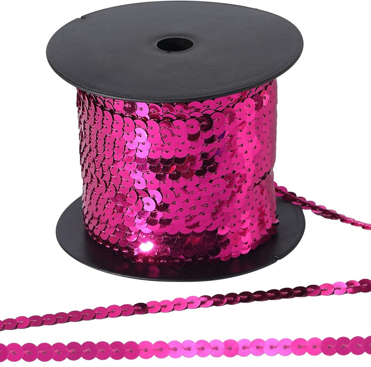 Pailletten Trim Roll met Spoel Glanzende Spangle Strips Plastic Platte Kralen Paillette Stof Lint voor Feest Mode Kostuum Accessoires Decor Diy Craft Supply