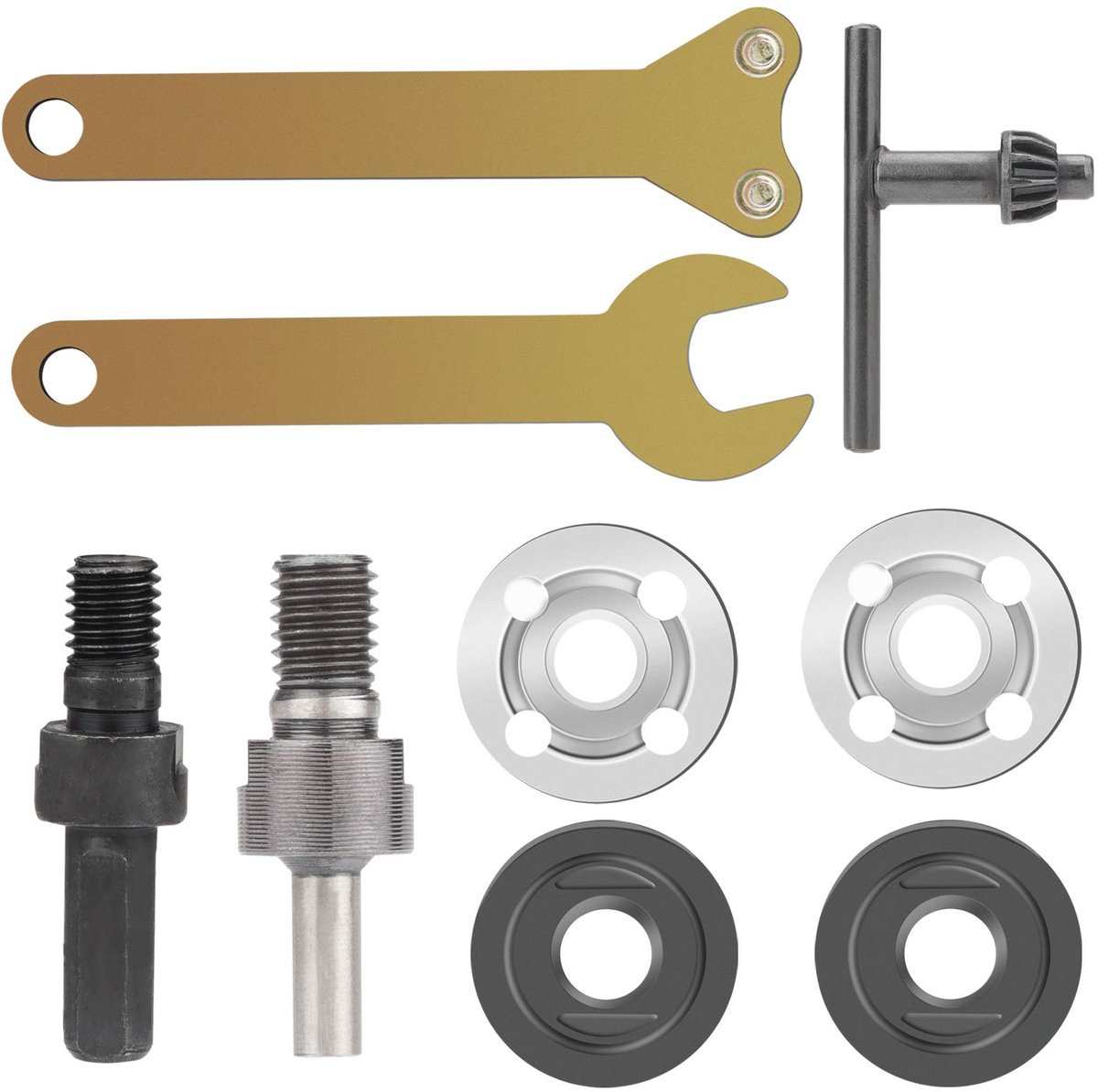 Haakse slijper verbindingsstang M6/10 met Haakse slijper Flensmoeren doorn adapter set voor het snijden van keramische tegels, hout, metaalpolijstwerkzaamheden