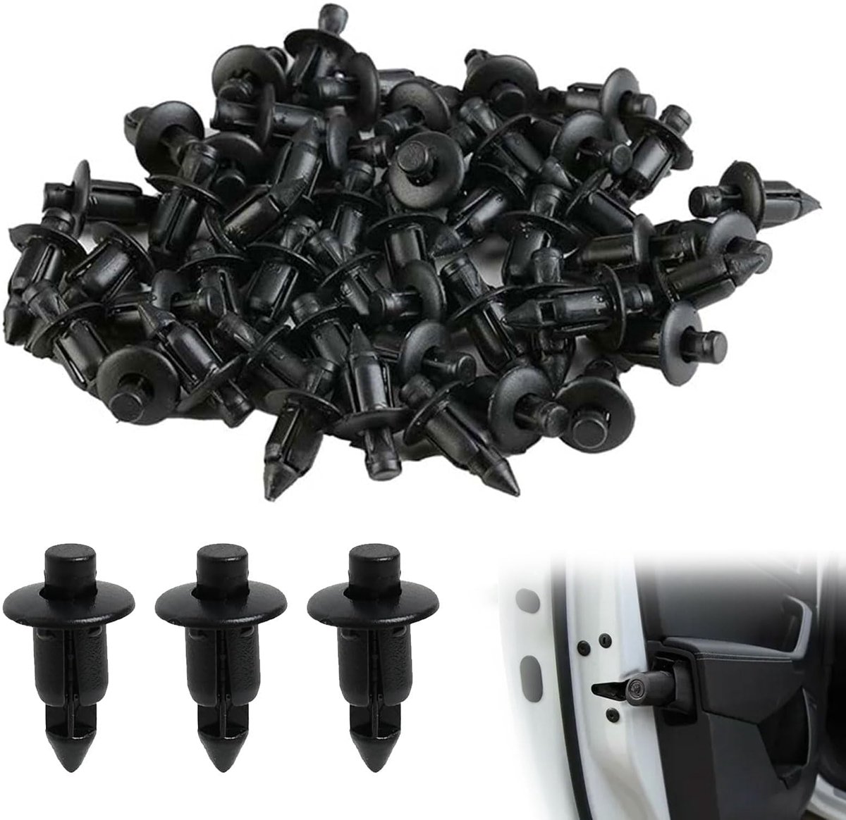 50 stuks carénageclips, kunststof klinknagel 6 mm fiets carénage bekleding paneelbevestigingen klemmen, Busirde kunststof klinknagel fiets carénage bekleding paneelbevestigingen klemmen voor Yamaha