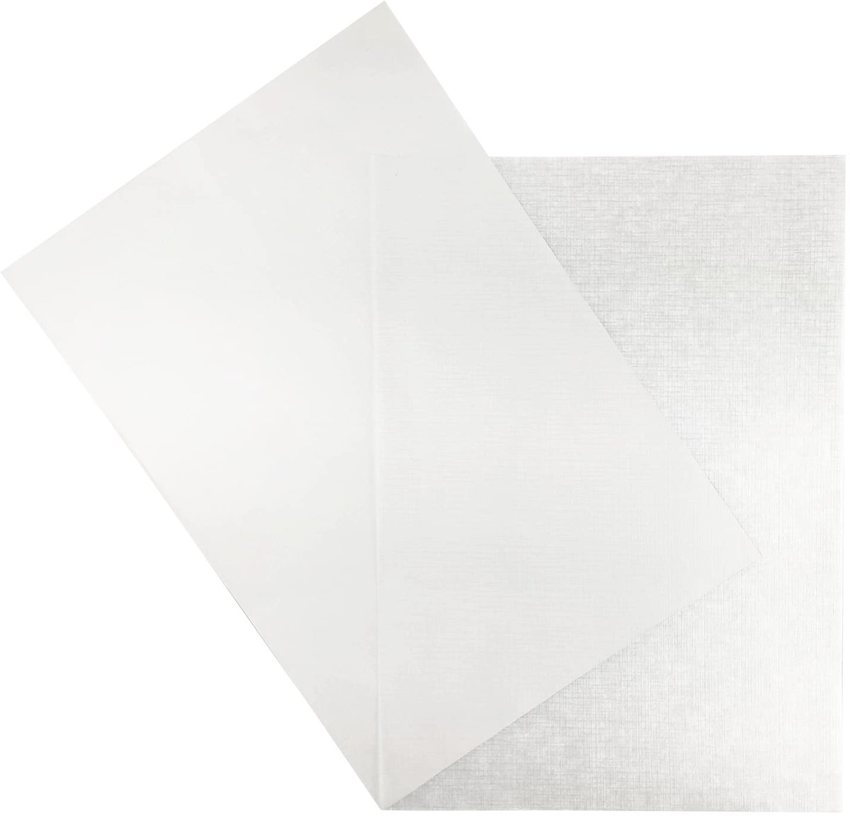 50x perkamentpapier wit met linnenpatroon A4 210x297mm motief transparant knutsel dun decoratiepapier voor uitnodigingen bruiloftskaarten