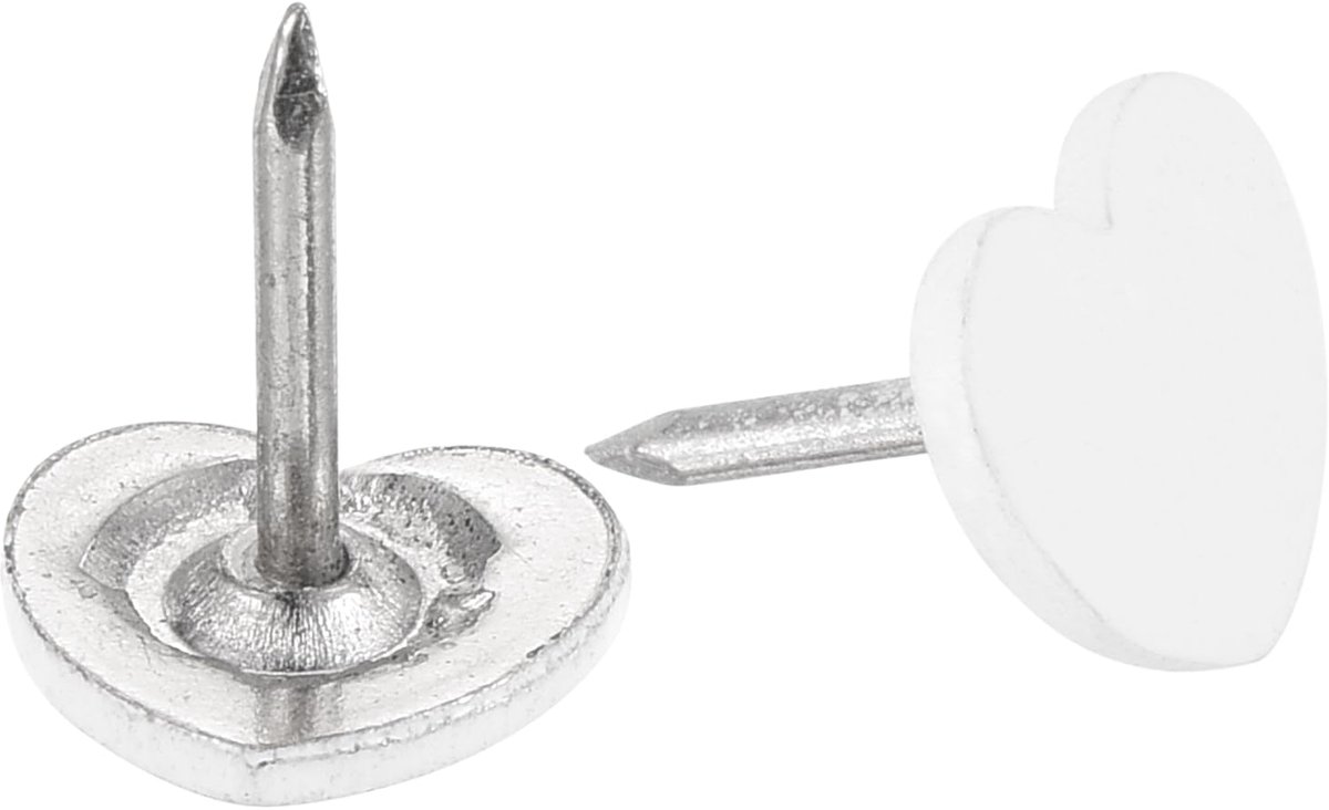 30 stuks meubelnagels, 11 mm x 12,5 mm platte kop, decoratieve meubelnagels, duimnagel voor meubels, bank, hoofdeinden, wit