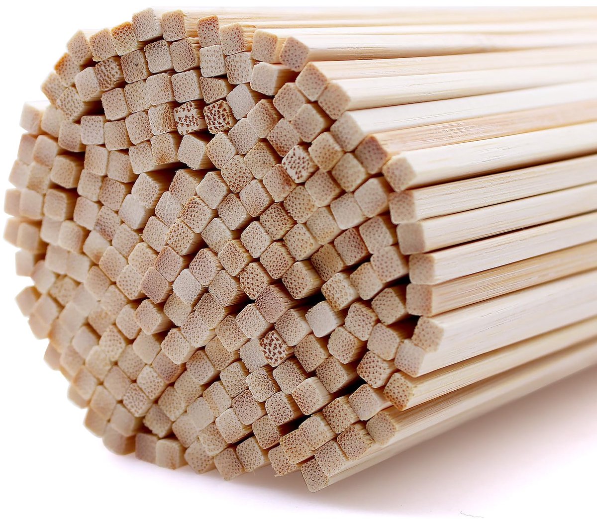 200 stuks suikerspin staven 300mm × 4mm suikerspin staafjes suikerspinstaven houten staven hoekige houten staafjes voor knutselen voor DIY kunstprojecten houtbewerking