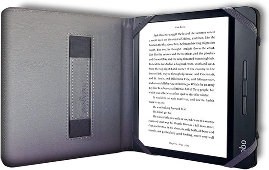 Beschermhoes e-reader - eBook hoes ereader cover - Veilig lezen - Handhoudsysteem - 7 inch - Zilver — afbeelding 5