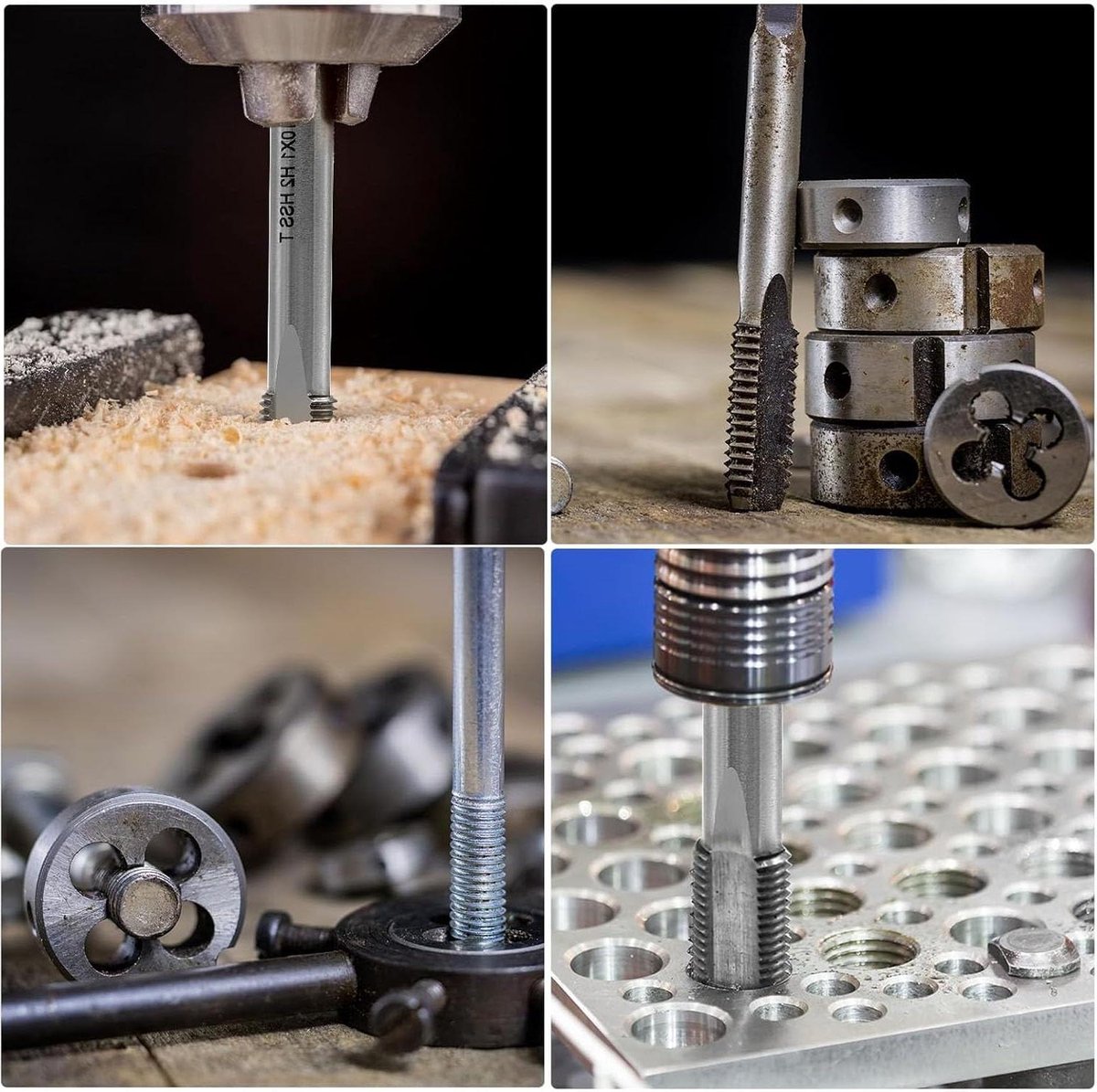 Schroefdraad Tap en Matrijs - Schroefdraad Snijset - Draad Repareren - Rechte Spaanaflaten - M10 x 10 mm - Metaal