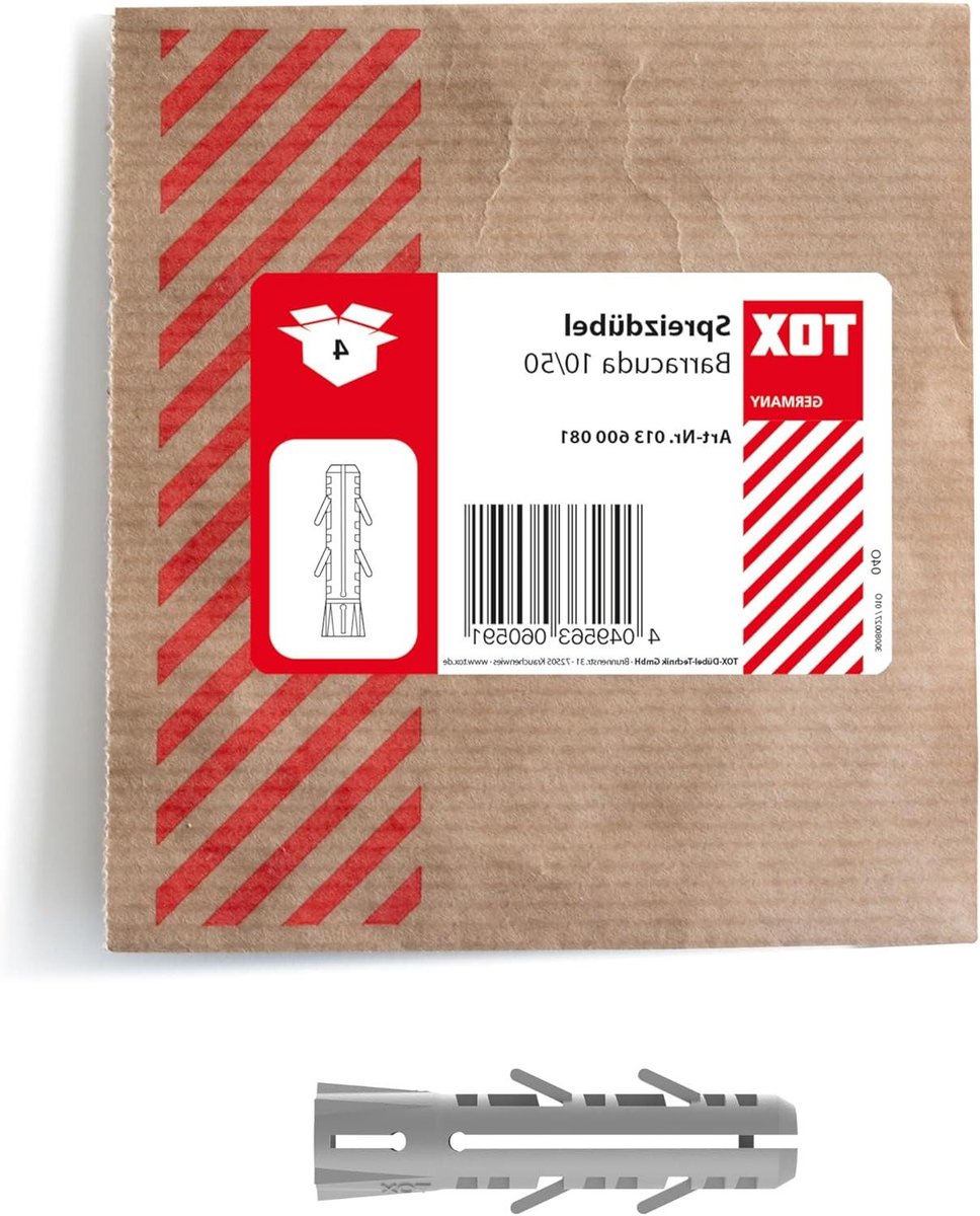 Expansiepluggen - Muurpluggen - Bevestigen in Steen - Hoge Houdwaarden - 10x50 mm - Grijs