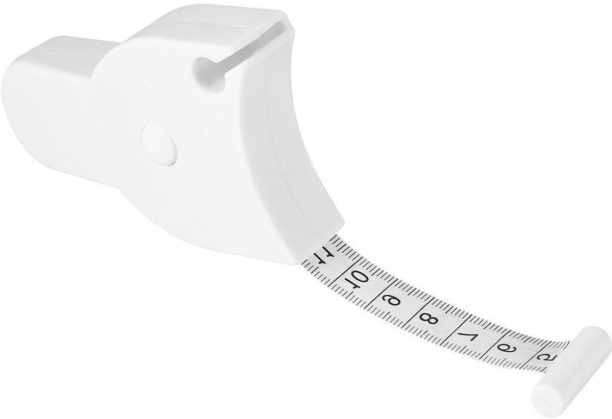 Meetlint Kleermaker - Meetlint Naaien Meter - Lichaam Meten - Intrekbaar met Pinvast - 150 cm / 60 inch - Wit