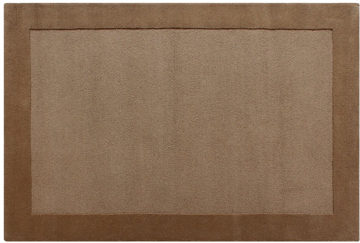 Vente-unique Getuft vloerkleed 100% wol - 160 x 230 cm - Taupe - 1800g/m² - BEREA