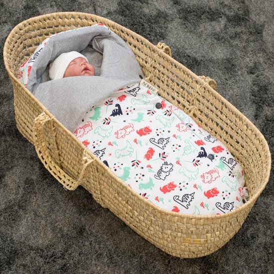 Voetzak Kinderwagen - Babyzak Reiswieg - Baby Warm Houden - Oeko-Tex Gecertificeerd - Universeel - Dino Party — afbeelding 2