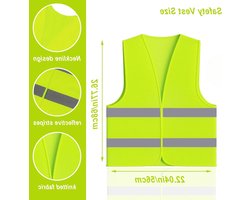 Reflectievest Set - Veiligheidsvest Kinderen - Zichtbaar Werk - 360 Graden Zichtbaarheid - Universele Maat - Groen en Oranje