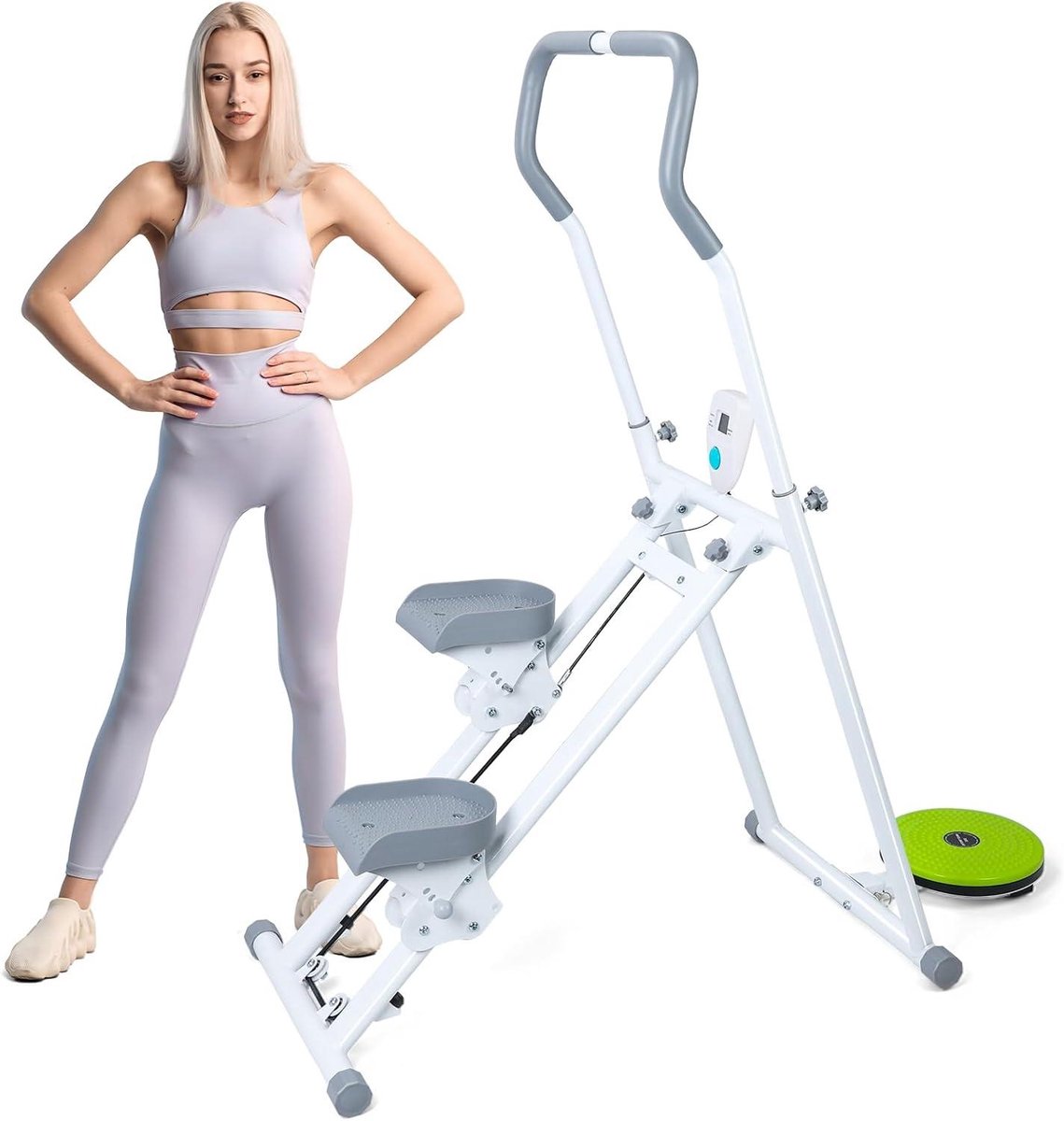 Verticale Trapstepper - Klimmachine Trainer - Thuis Fitness - Wetenschappelijk Geoptimaliseerde Stride - 130 cm Hoog - Zwart