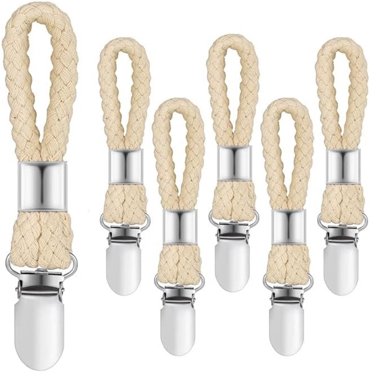 Hangers voor handdoeken, 6 stuks, handdoekclips, theedoekenhouder, handdoekclips voor keuken, badkamer, balkon