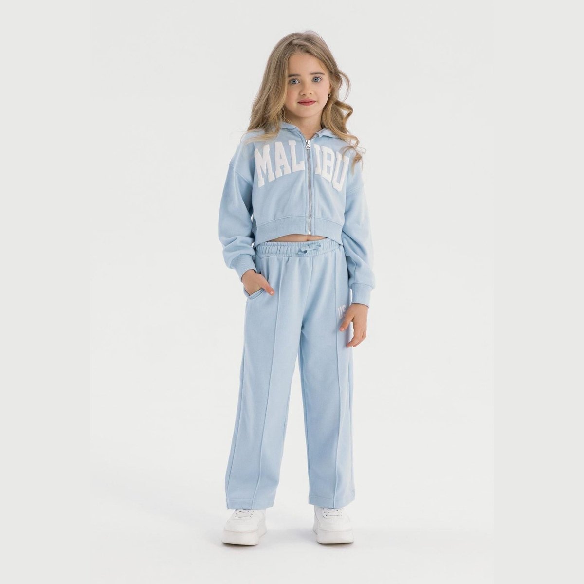 Minoti trainingspak meisjes met capuchon - blauw