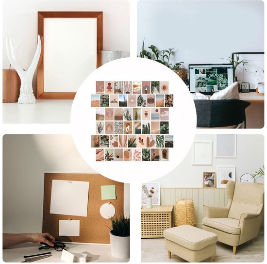 Posters Deense Pastel, 10x15cm Esthetische Deense Pastel Kamer Decor Posters Esthetische Posters voor Slaapkamer Eetkamer Slaapzaal Muur Decor (Bruin) — afbeelding 4