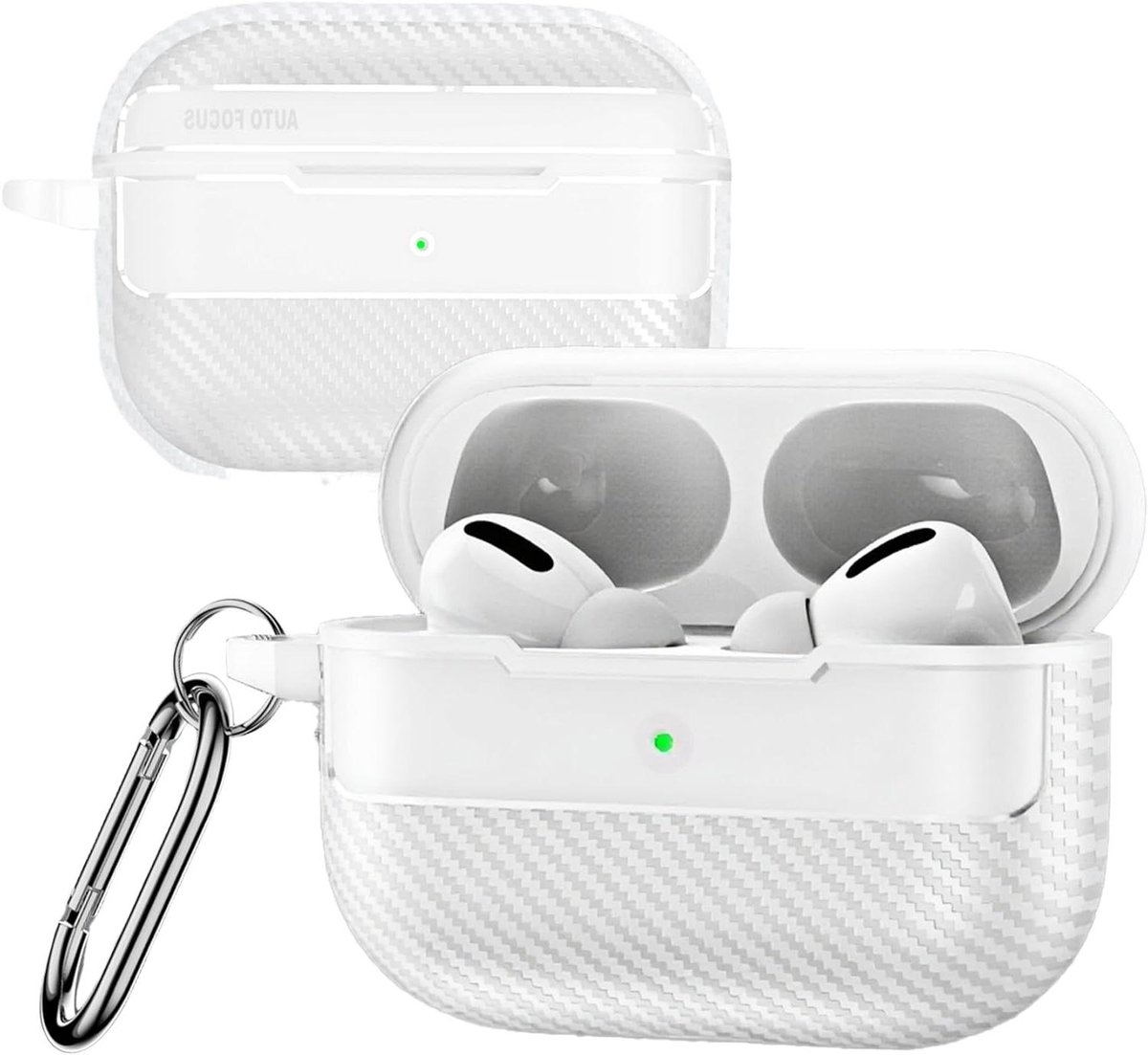 AirPods Pro Hoesje - Oplaadcase Bescherming - Dagelijks Gebruik - Militaire Valbescherming - 5.5 x 2 x 4.5 cm - Transparant