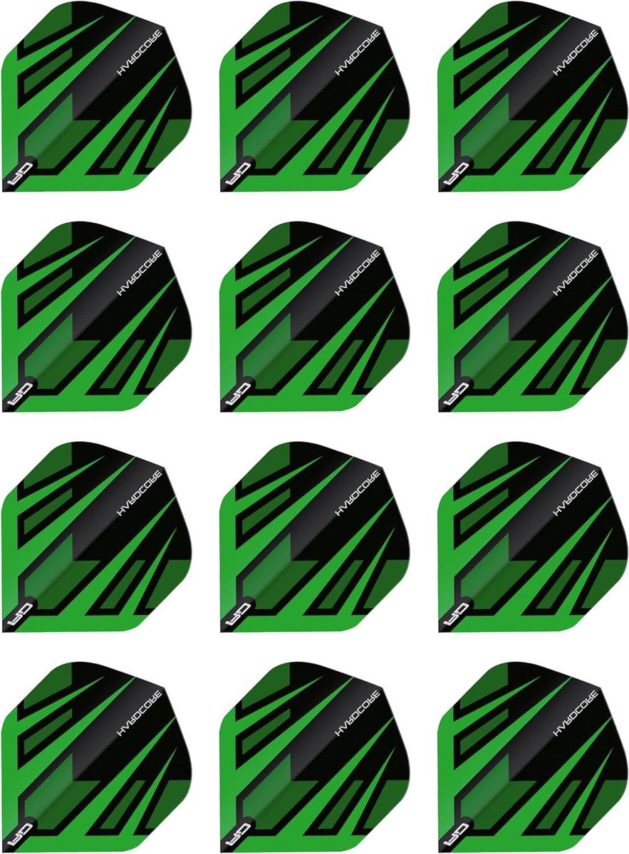 Dart Flights - Vliegjes - Darten - Extra dik - 12 stuks - Groen zwart