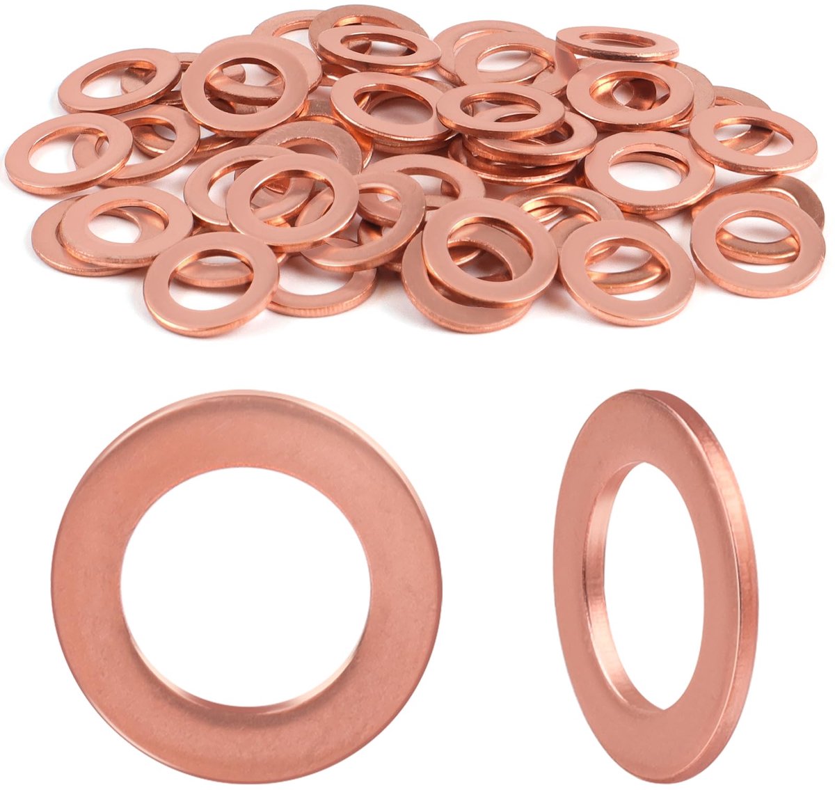 20 stuks koperen afdichtringen, M14 x 18 x 1 mm, Jeboler koperen afdichtringen, platte sluitringen, afdichtring, olieaftapplug, koperen afdichting, koperen afdichtringen voor schroeven