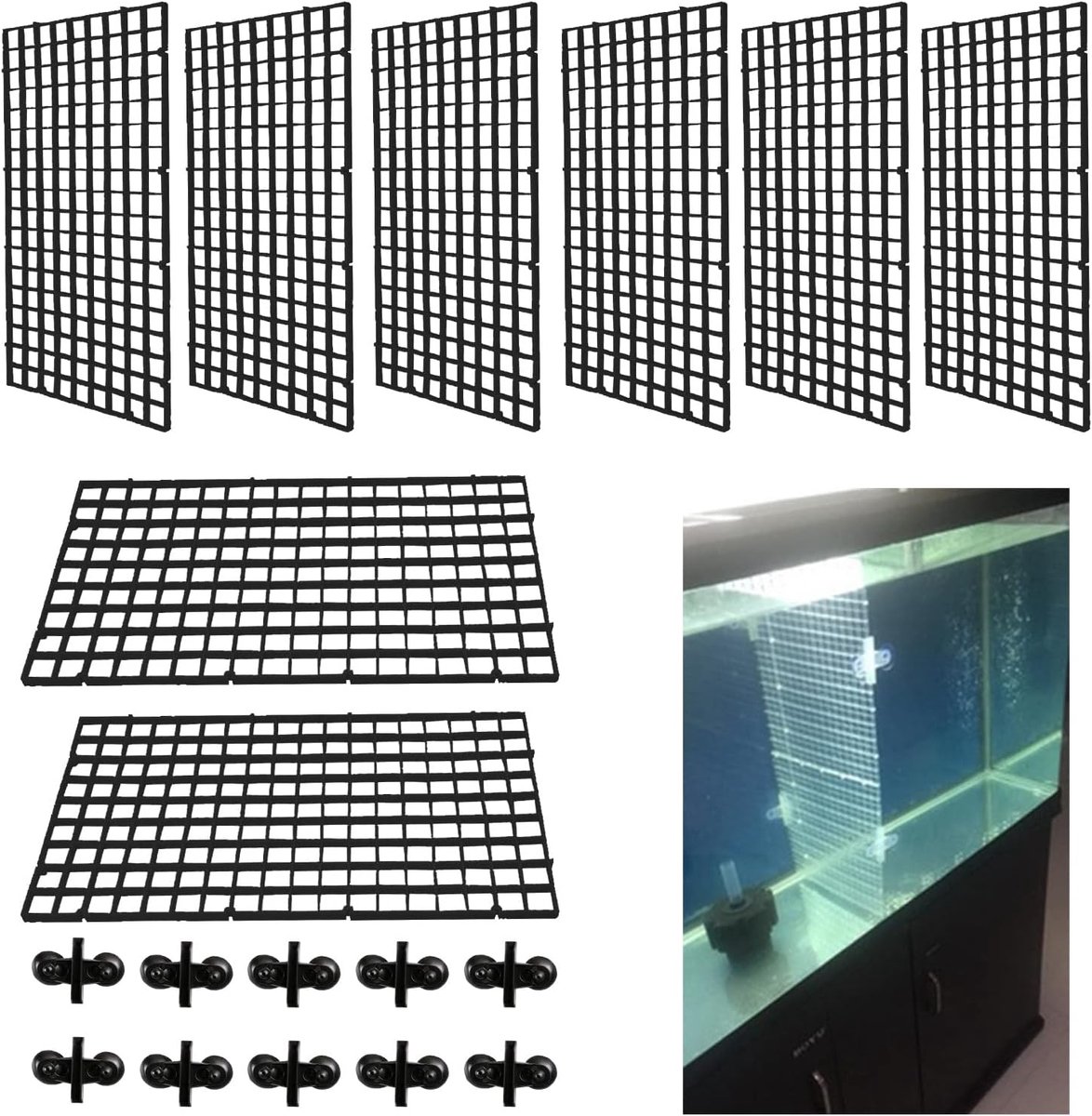 aquarium starterset - Aquarium Scheidingswanden - Plastic Zwart - Eenvoudig Te Vormen - Veilig Voor Vissen - Voor Thuis en Kantoor