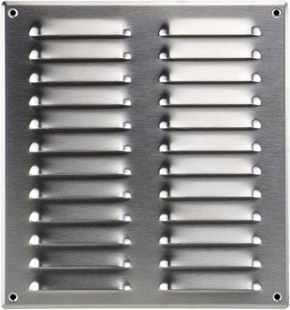 Ventilatierooster - Afvoerrooster - Binnenklimaat Verbeteren - Insectenbescherming - 260x280mm - Roestvrij staal