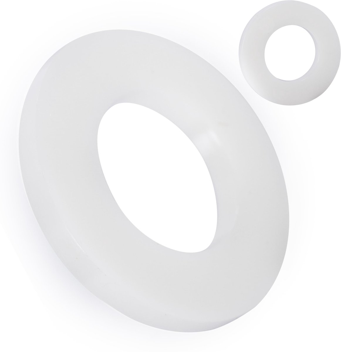 Onderlegringen kunststof wit M6-10 stuks DIN 125 vorm A - ISO 7089 hoogwaardige polyamide onderlegringen kunststofschijven nylonschijven kleine buitendiameter (10, M6)